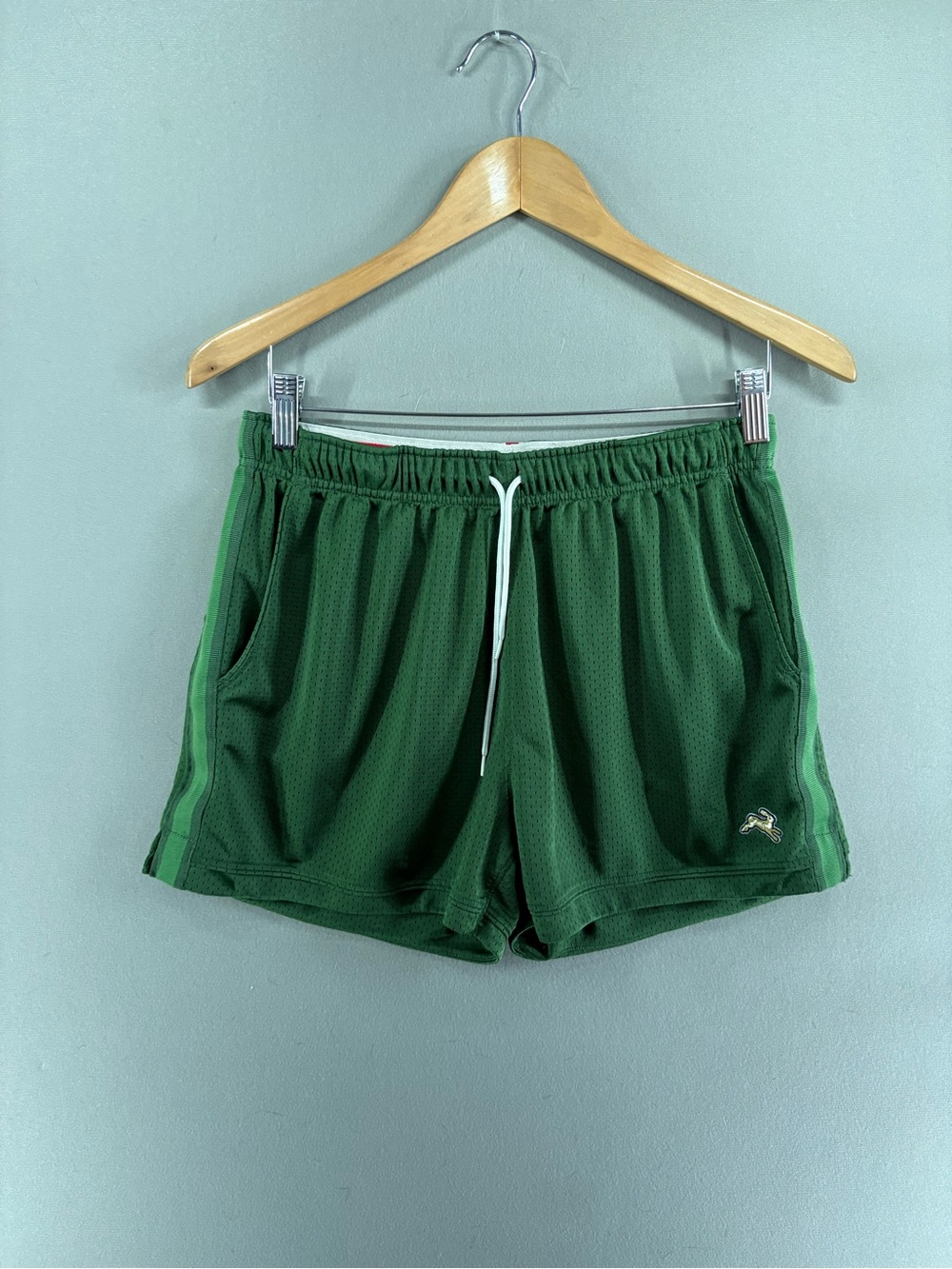 Tracksmith Shorts Women’s Medium Mesh Green Drawstrings Running